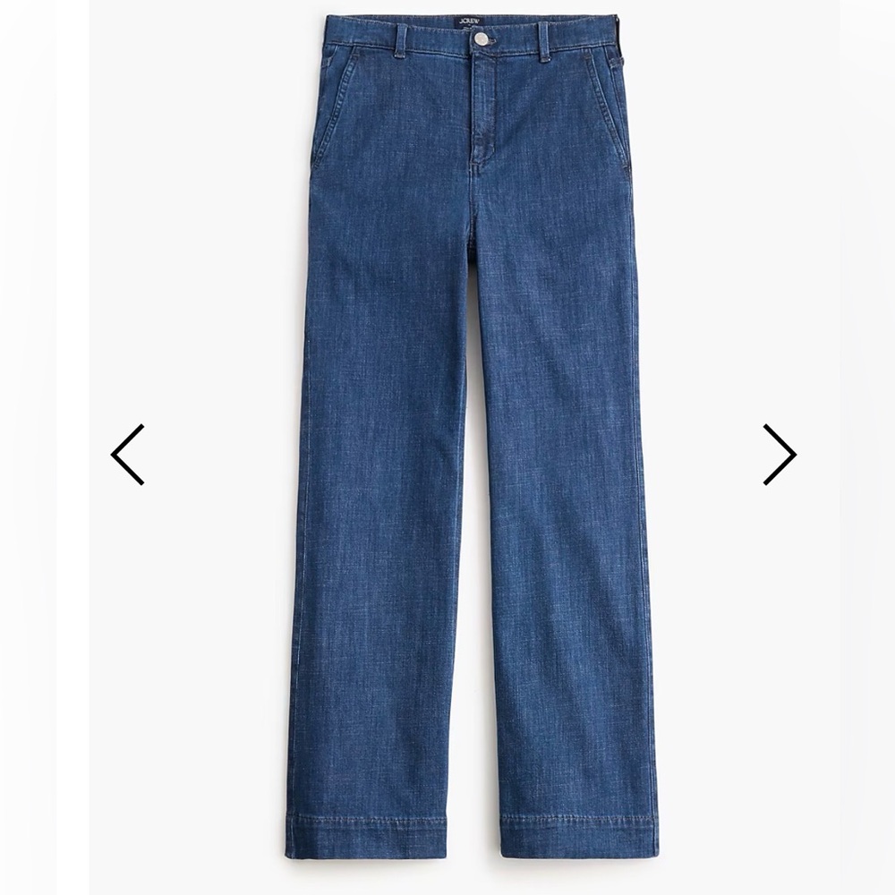 J. Crew High-Rise Wide-Leg Jean All-Day Stretch Size 33 like new condition